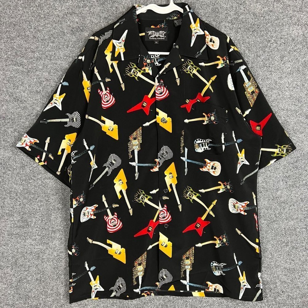 Dragonfly Shirt Heavy Metal Hard Rock Cafe Minneapolis Guitars All Over Print XL